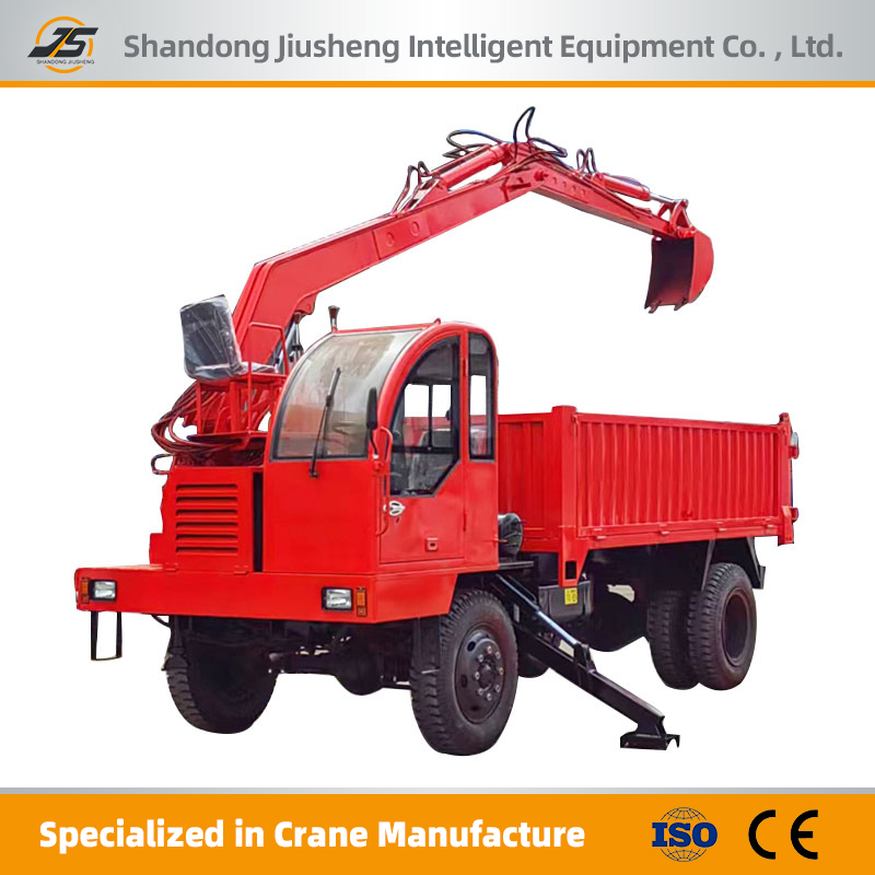 Crane and digging integrated engineering vehicle