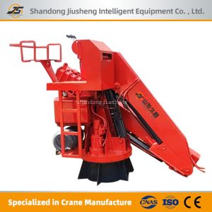 Remote-controlled knuckle boom crane