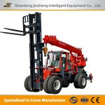 forklift with crane