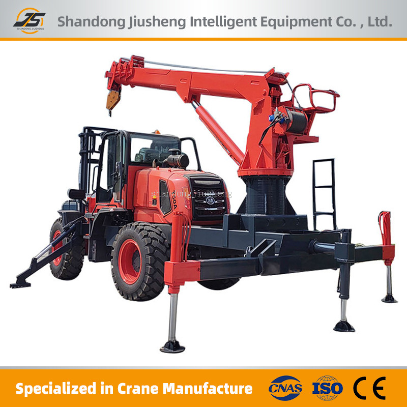 Forklift-attached Tail Crane