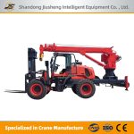 forklift with crane