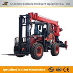 forklift with crane