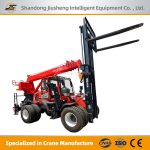 forklift with crane