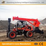 Rough Terrain Forklift with Rear Mounted Telescopic Crane