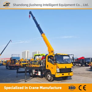 5 Ton Truck Mounted Crane with Hydraulic Telescopic Straight Boom
