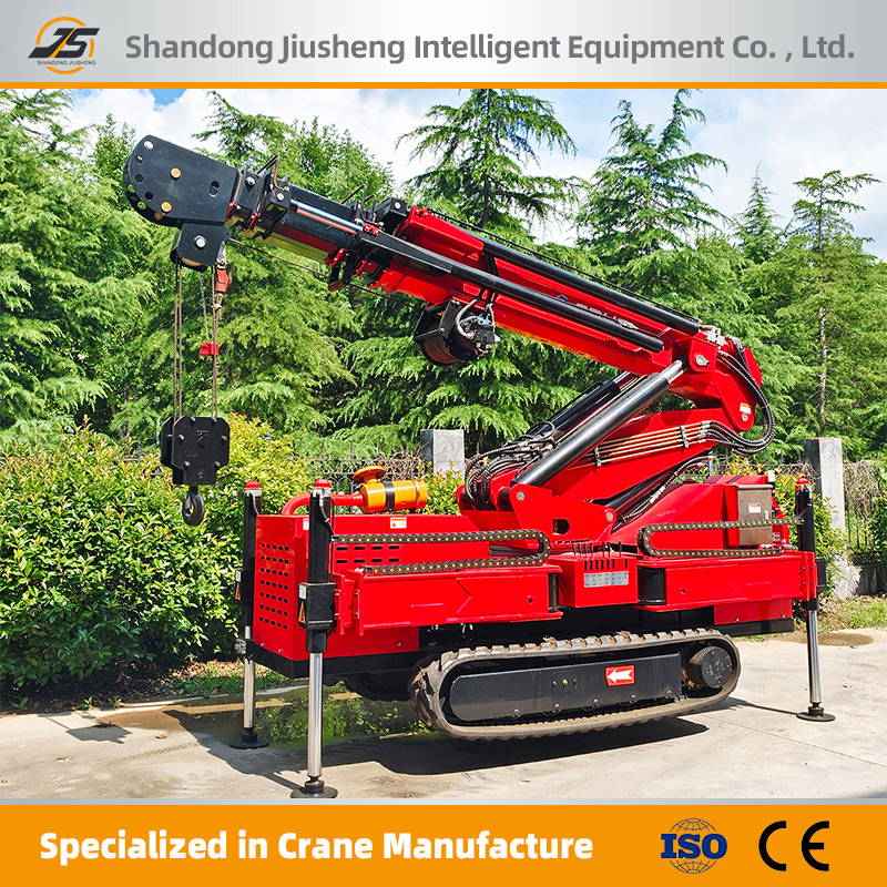 Knuckle boom spider crane